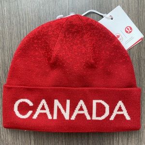 Red Lululemon Team Canada Tuque